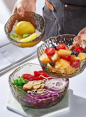青苹果玻璃水果盘创意现代客厅茶几家用零食盘糖果盘水果盆轻奢风