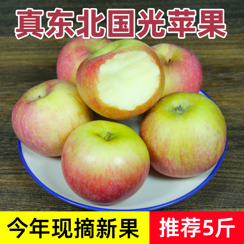 东北国光苹果5斤装辽宁特产新鲜水果2斤非烟台小红富士