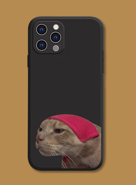沙雕猫咪适用于iPhone12/13promax艺术xsmax/14Pro苹果7plus/8p华为nova9/vivox60小米11搞怪XR/6p/se2手机壳