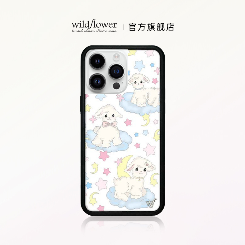 Wildflower小羊羔手机壳Lullaby Lambs适用苹果iPhone15/14/13/12/Pro/Max/Plus硬壳全包硅胶防摔欧美时尚wf
