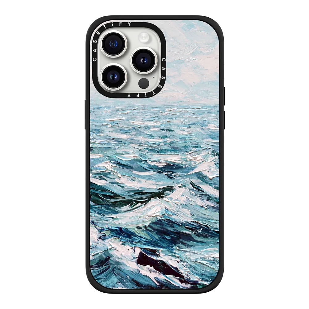 CASE联名我们与海浪油画苹果15手机壳适用于iPhone15ProMax潮牌13Pro创意个性网红12防摔11保护14plus硬壳