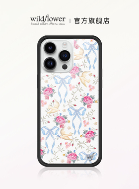 Wildflower可爱的鸽子手机壳Lovey Dovey适用苹果iPhone15/14/13/12/Pro/Max硬壳全包保护硅胶防摔欧美时尚wf
