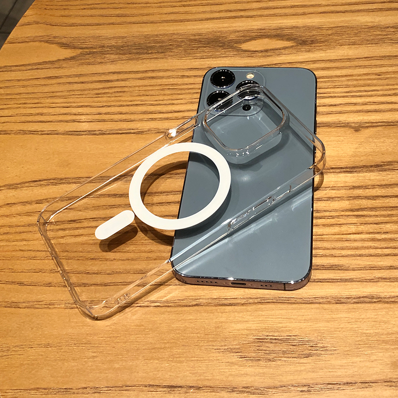 超薄高透透明无线充电适用于苹果13手机壳iPhone15promax硬壳14简约12pro男13mini防摔11不变黄7/8保护套xr