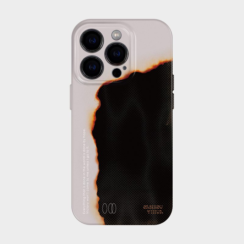 燃烧碳化iPhone苹果15pro max新款手机壳14小众不撞款ins风13全包硬壳12高级感艺术11原创设计适用p40华为p60