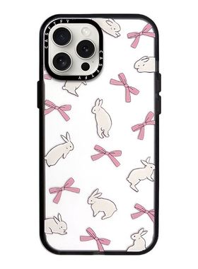 CASETI联名透明兔子丝带Rabbit Ribbon苹果15适用iPhone14ProMax明星同款13Pro联名壳新款iphone15Pro手机壳