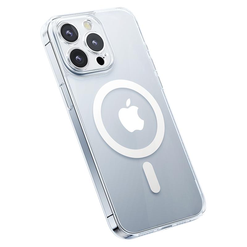 机乐堂适用苹果15磁吸手机壳iphone15promax透明magsafe保护套14plus新款高级感x无线充电13镜头全包超薄防摔