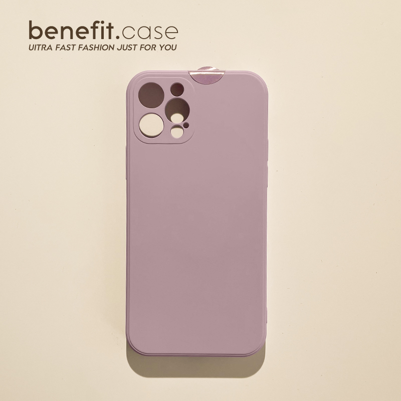 Benefit简约ins风纯草紫色适用苹果13promax手机壳iphone12mini套14promax硅胶11女xsmax防摔r硅胶8plus高级7