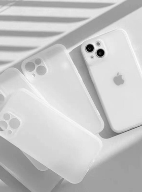 苹果13Pro手机壳iphone15的新款保护套超薄透明磨砂14promax防手汗不发黄壳12简约高级感女硅胶15pro男潮适用