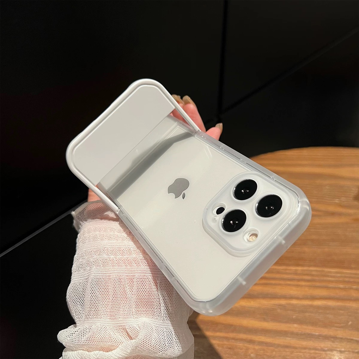 适用苹果14Promax手机壳iPhone13透明12支架套11全包XR简约XS网红