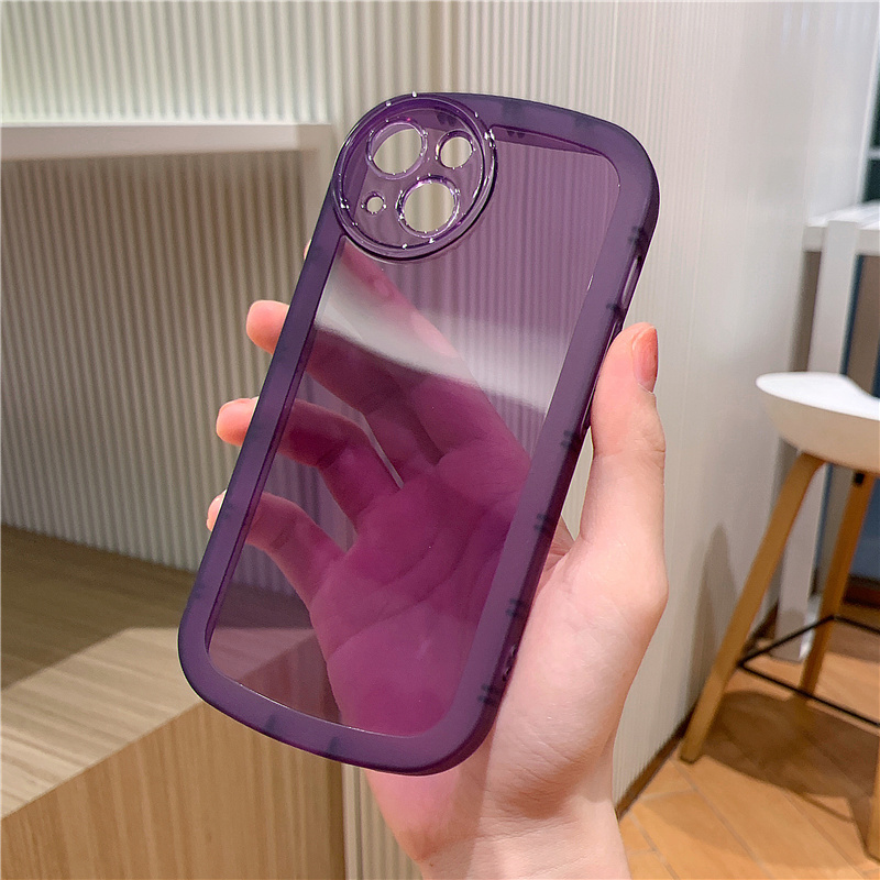 高级感小胖妹紫色适用苹果15手机壳iPhone15promax新款15pro透明14promax全包加厚防摔13硅胶软壳12保护套11x