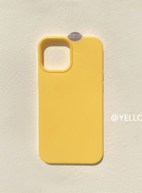 清新黄色15ProMax苹果14手机壳11硅胶iphone13适用mini加厚14plus简约15保护套12防摔15promax