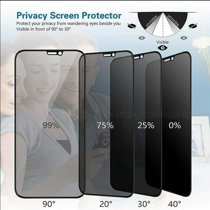 适用于Antispy Protector iPhone15 Pro Max Privacy Screen Glass苹果14PLUS防窥钢化膜11 12 13 XS XR模SE3