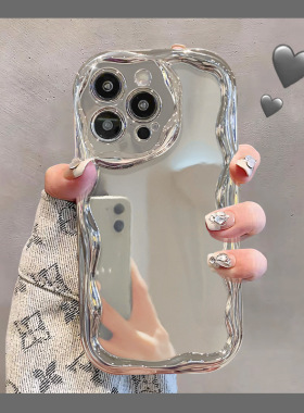 高级感电镀银色镜面适用于苹果15手机壳iphone14promax新女款13全包镜头12/11min手机保护套硅胶