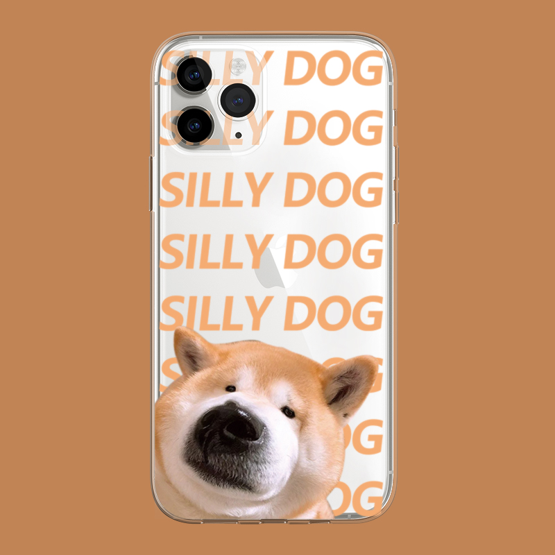 新款个性趣味搞笑狗狗硅胶苹果15promax创意表情包防摔适用iphone14pro透明13min/xs11镜头全包软12min手机壳