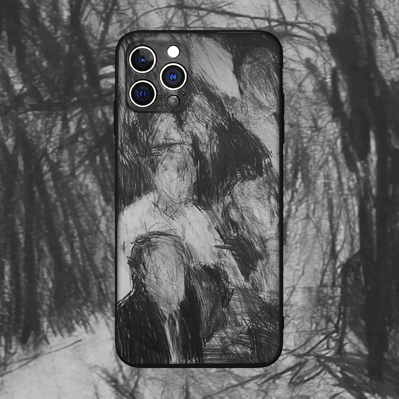 个性创意艺术生抽象人物线条新款高级感苹果15promax适用iphone14pro透明13min/xs11镜头全包xr软12min手机壳