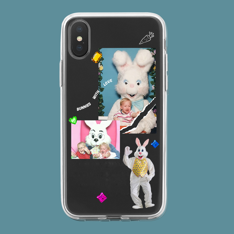 可爱个性趣味创意日系昭和兔子高级感苹果15promax适用iphone14pro透明13min/xs11镜头全包xr软12min手机壳