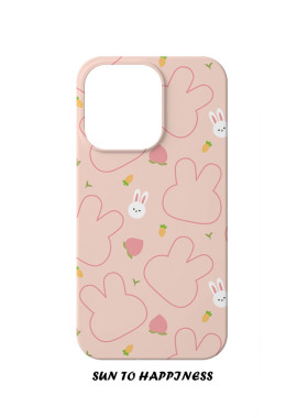 日韩卡通兔子粉色适用苹果15PROMAX手机壳菲林iphone14pro13min12可爱治愈动漫全包按键亮面大孔磨砂简约小众