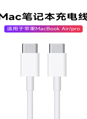 用于苹果电脑macbook air/mac/pro笔记本充电线器2020/2019/2018年款USB-C30W适配器快充数据线双Typec