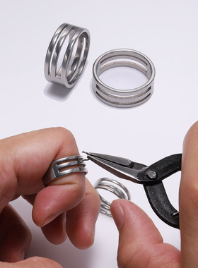 不锈钢开口圈戒指 开合器挂圈器 DIY饰品手工辅助工具配件材料