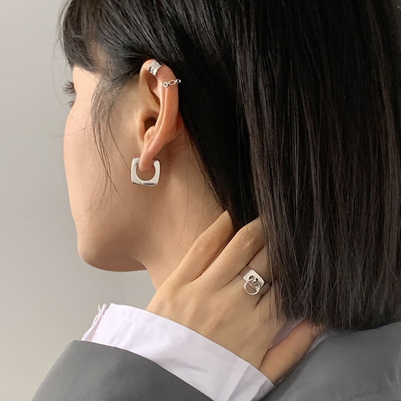 耳环2023年新款潮女小众设计感高级耳饰925银针耳钉耳扣轻奢耳圈