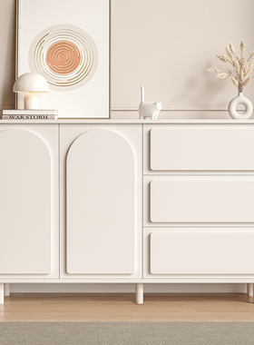 斗柜抽屉柜现代简约法式奶油风储物柜卧室家用收纳柜子置物柜白色