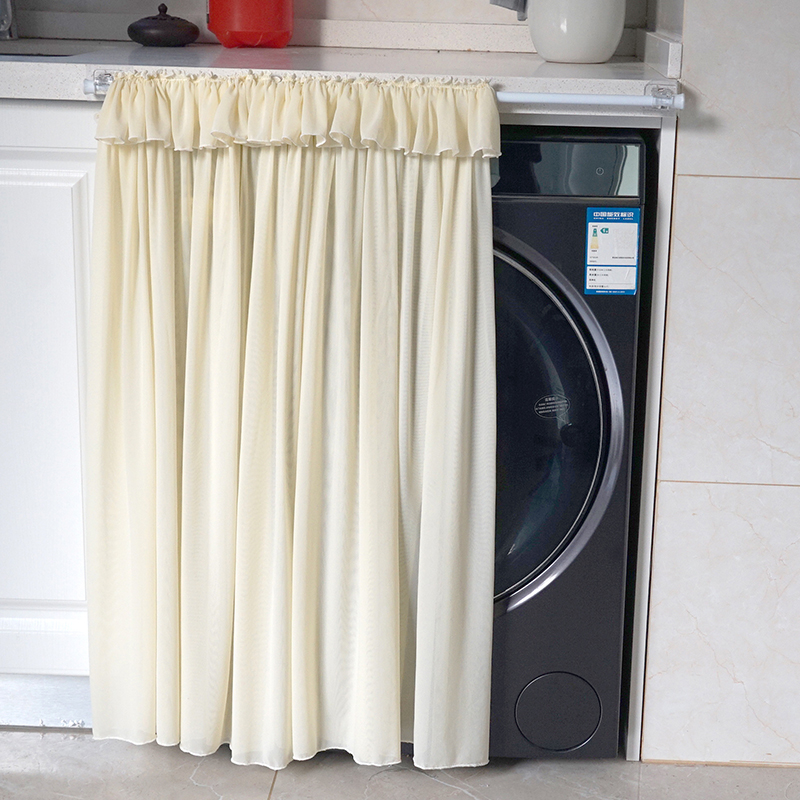 洗衣机防尘帘遮挡帘 门帘 洗手台橱柜杂物帘 窗帘遮丑可定制