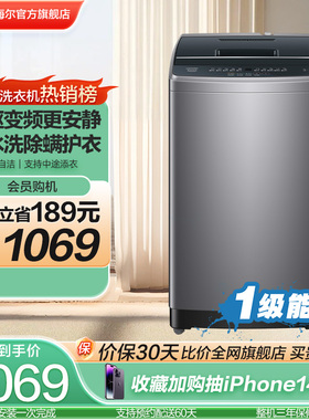 【直驱变频】海尔智家Leader波轮洗衣机10kg租房家用全自动958