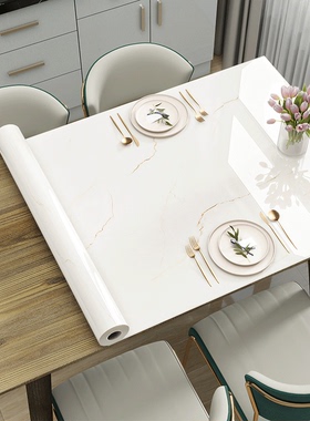 加厚桌面贴纸自粘防水防油大理石桌贴家具翻新旧桌子茶几桌布贴膜