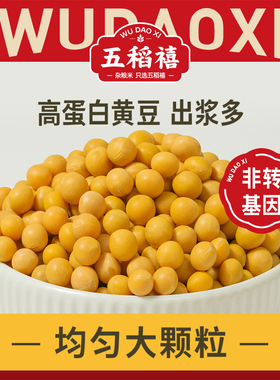 东北黄豆打豆浆专用非转基因大豆小农家自种杂粮生豆芽新豆子500g