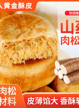 山药肉松饼官方旗舰店非无糖闽台风味网红零食糕点整箱早餐代餐饼