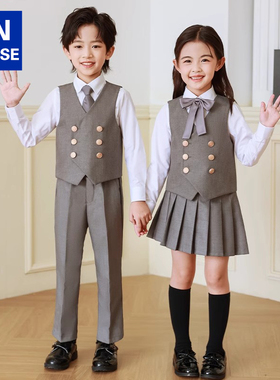 春秋款男女童幼儿园园服学院校服套装儿童班服小学生英伦风三件套