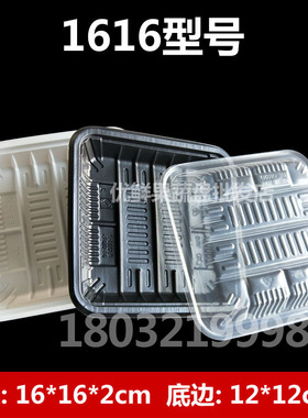 PP透明一次性塑料托盘正方形超市生鲜保鲜盒子水果包装盒加厚托盘