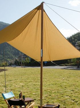 户外用品露营橡木防雨便携天幕帐篷支撑杆支撑坚固木纹加粗营柱