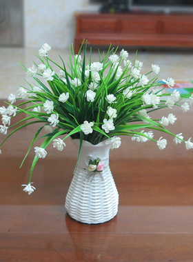 仿真花束花瓶插花套装客厅摆设塑料假花绿植装饰家居室内盆栽摆件