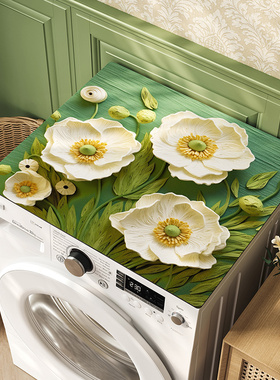 花卉洗衣机盖垫子吸水防晒冰箱盖布防尘罩垫布硅藻泥床头柜防尘垫