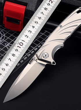 m390粉末钢折刀折叠刀钛合金水果刀户外防身锋利刀具高硬度刀小刀