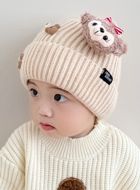 宝宝帽子秋冬天可爱超萌护耳帽婴幼儿童婴儿针织毛线帽男女童保暖
