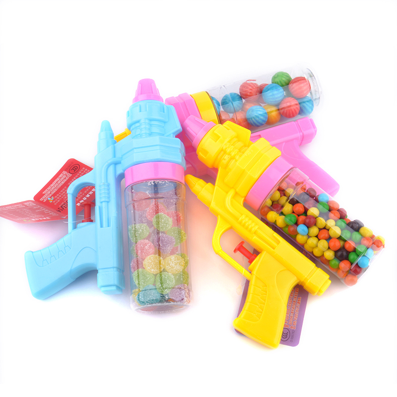 趣知道维C果味糖/脆皮豆/西瓜型泡泡糖赠喷水枪儿童零食糖果玩具