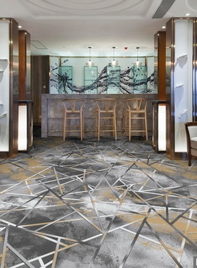 酒店印花地毯大面积满铺台球厅宴会厅宾馆客房全屋走道定制走廊