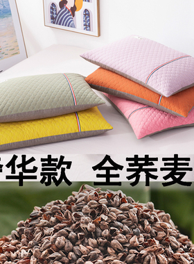 荞麦枕头成人纯荞麦皮枕芯全棉荞麦壳助睡眠保健颈椎大人单用枕头