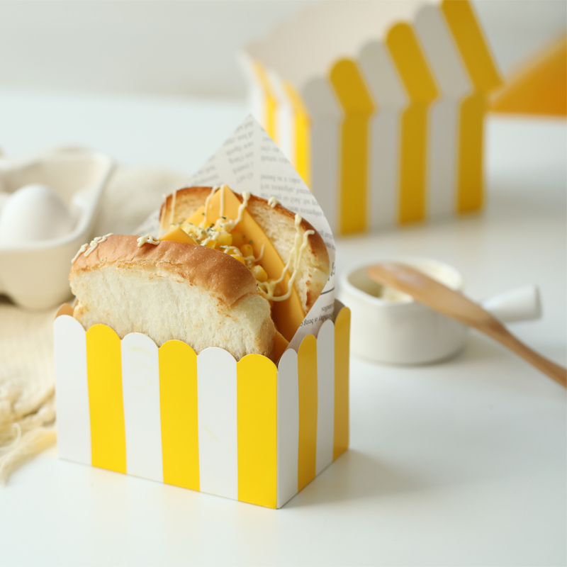 韩国网红INS美食博主创意一次性餐具厚蛋三明治吐司包装盒打包盒