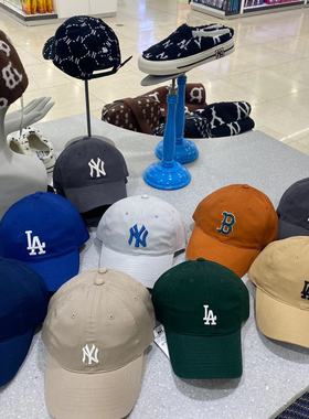 韩国正品MLB棒球帽NY洋基队男女款LA帽子春夏小标软顶鸭舌帽 CP77