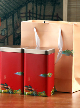 通用半斤一斤装茶叶罐马口铁盒红茶绿茶包装盒空礼盒铁罐套装定制