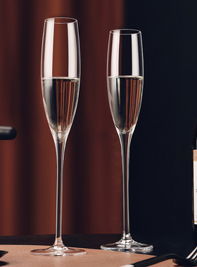欧式香槟杯6只套装创意水晶玻璃红酒杯高脚杯一对甜酒起泡酒杯2个