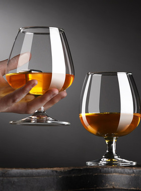 法国矮脚白兰地杯水晶玻璃加厚洋酒杯红酒杯套装6只装威士忌酒杯