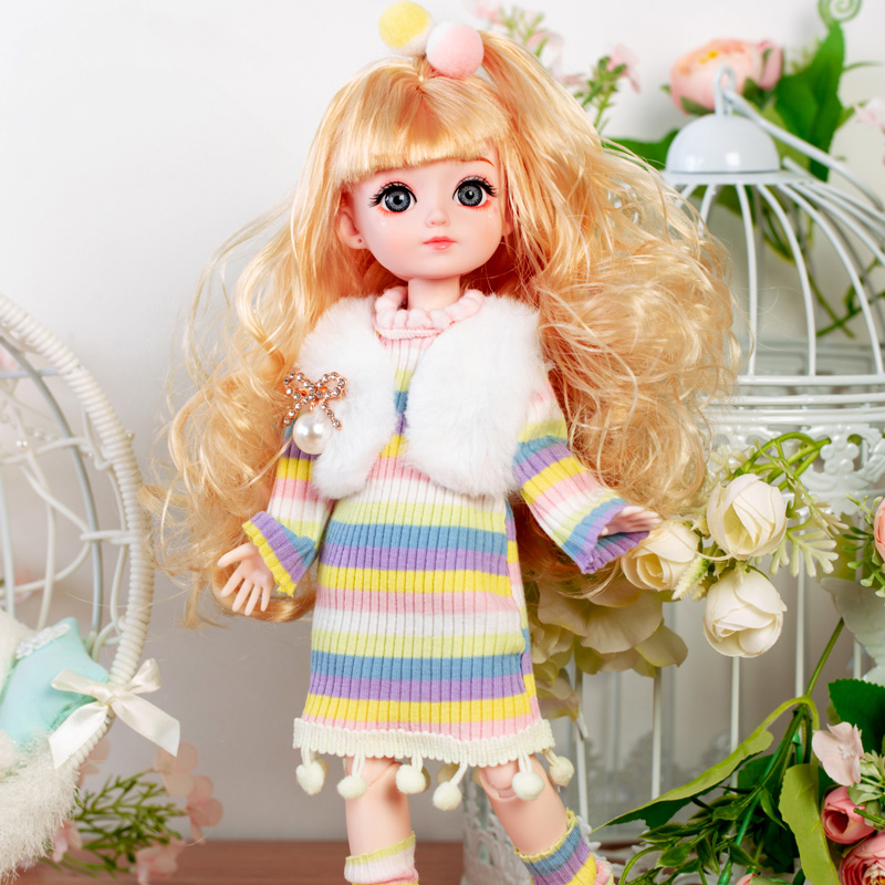【新品福利】仙仙公主娃娃32厘米彩虹公主换装洋娃娃女孩玩具礼物