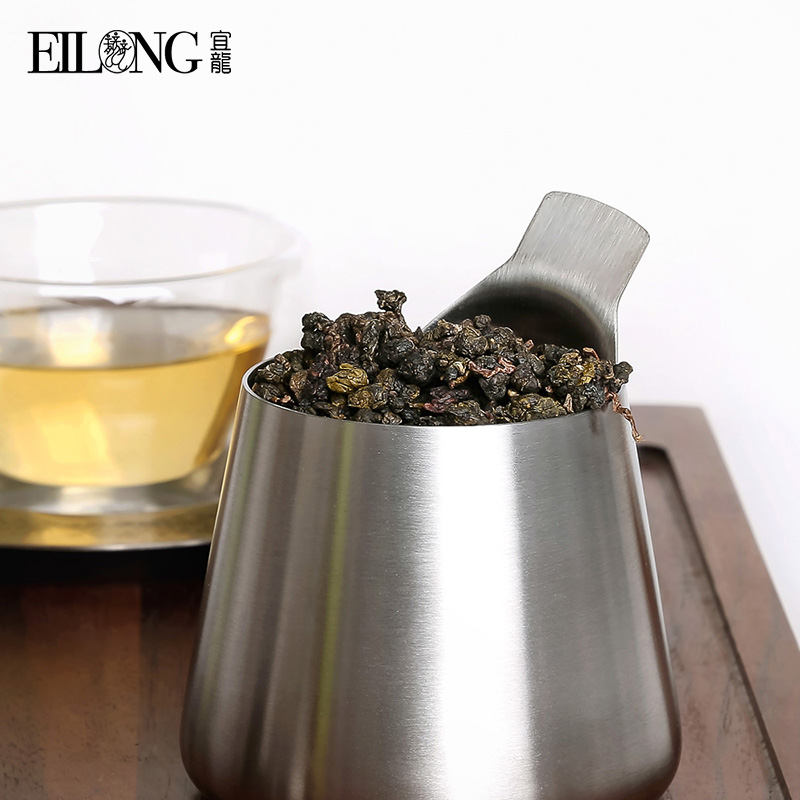 台湾宜龙EILONG茶具专柜山境储存罐茶叶罐密封304食品级咖啡豆罐