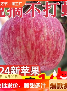 爆款陕西苹果脆甜红富士新鲜水果应季批发丑苹果整箱大果当季自然