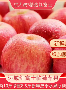 山西运城红富士冰糖心苹果新鲜应季水果整箱净重8.5斤顺丰包邮