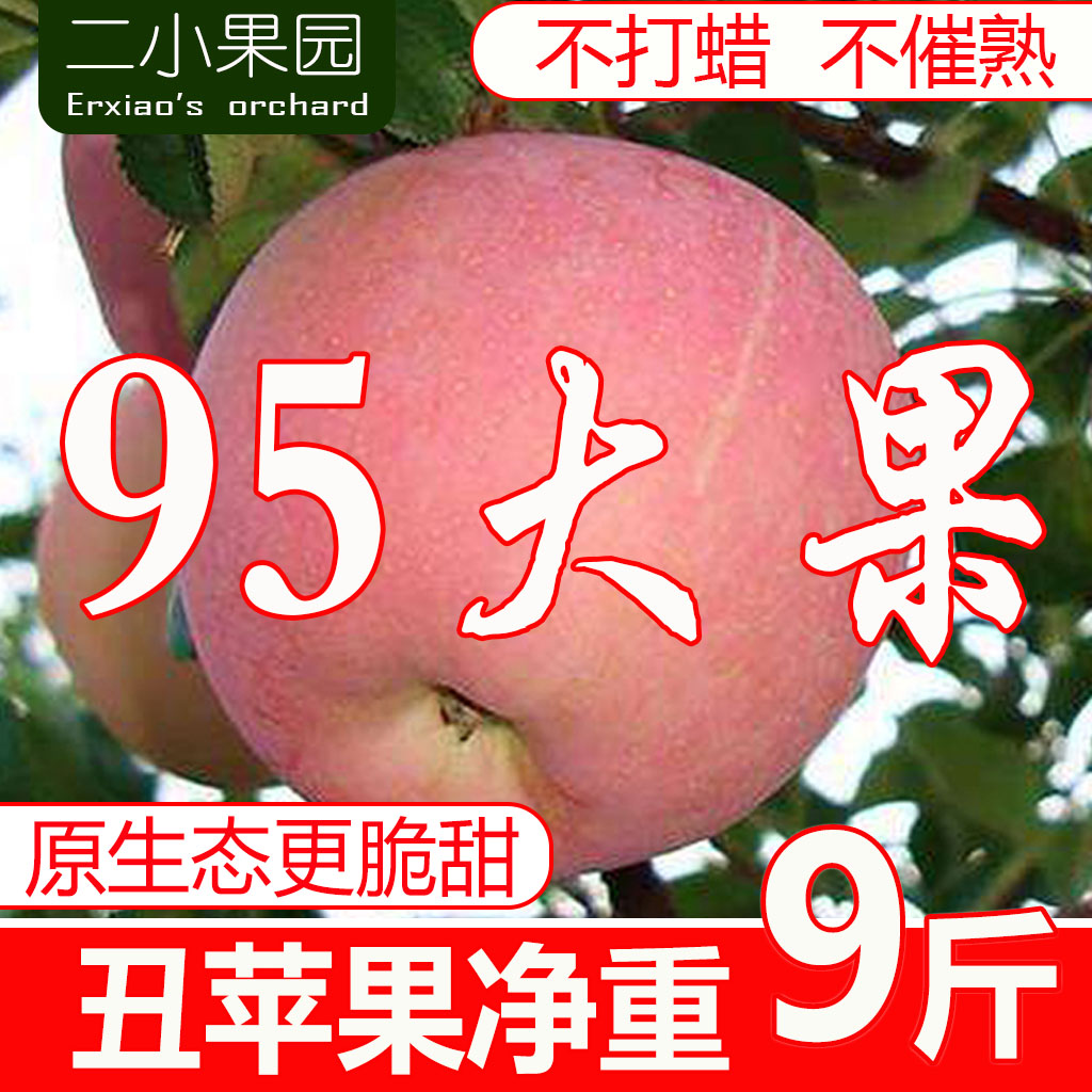 新鲜红富士丑苹果水果净重9斤整箱平果山西运城脆甜非5冰糖心萍果